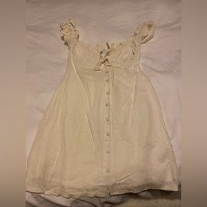 White linen dress